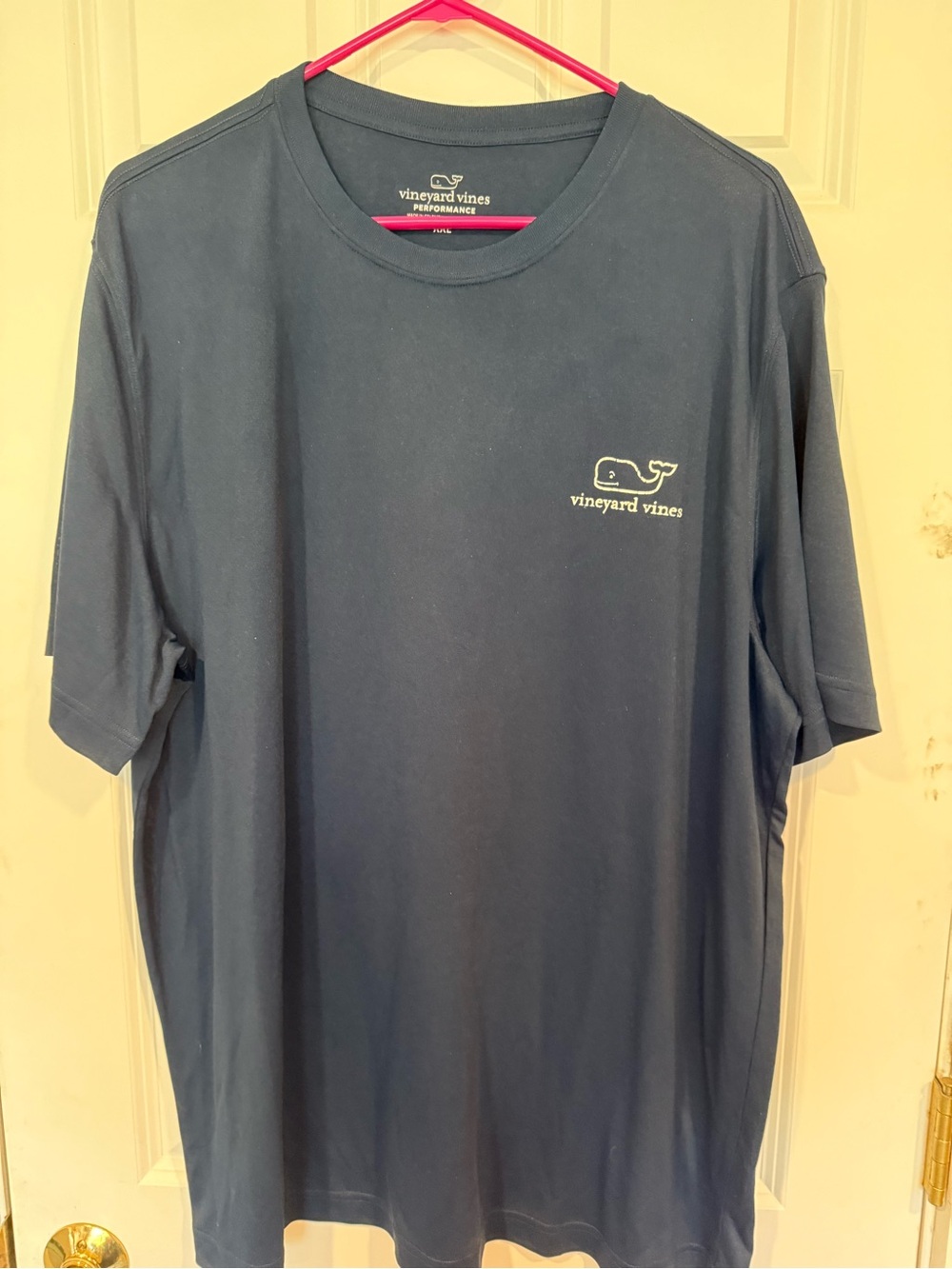 Vineyard Vines Navy Short Sleeve Performance Tee with Logo